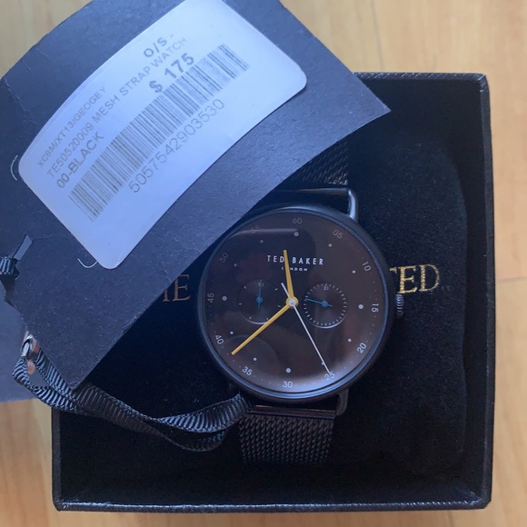Ted Baker George Black Men's Wrist Watch NWT - Picture 4 of 6